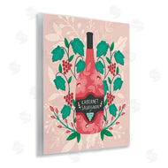 Louise Allen Designs | Classic Floral Wine Bottle