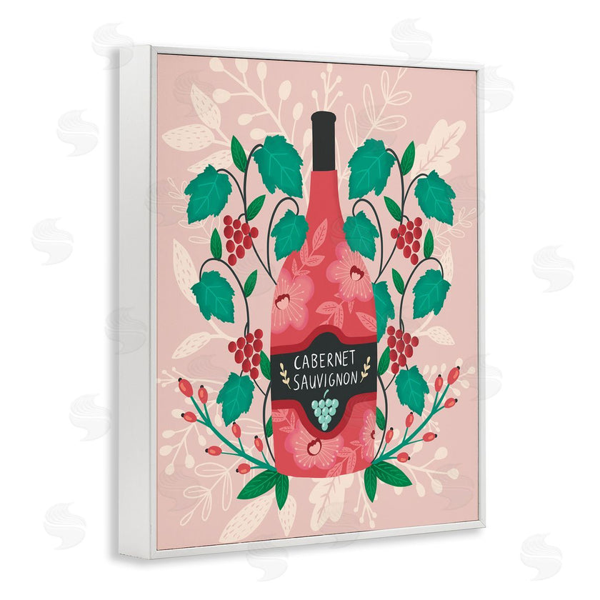 Louise Allen Designs | Classic Floral Wine Bottle