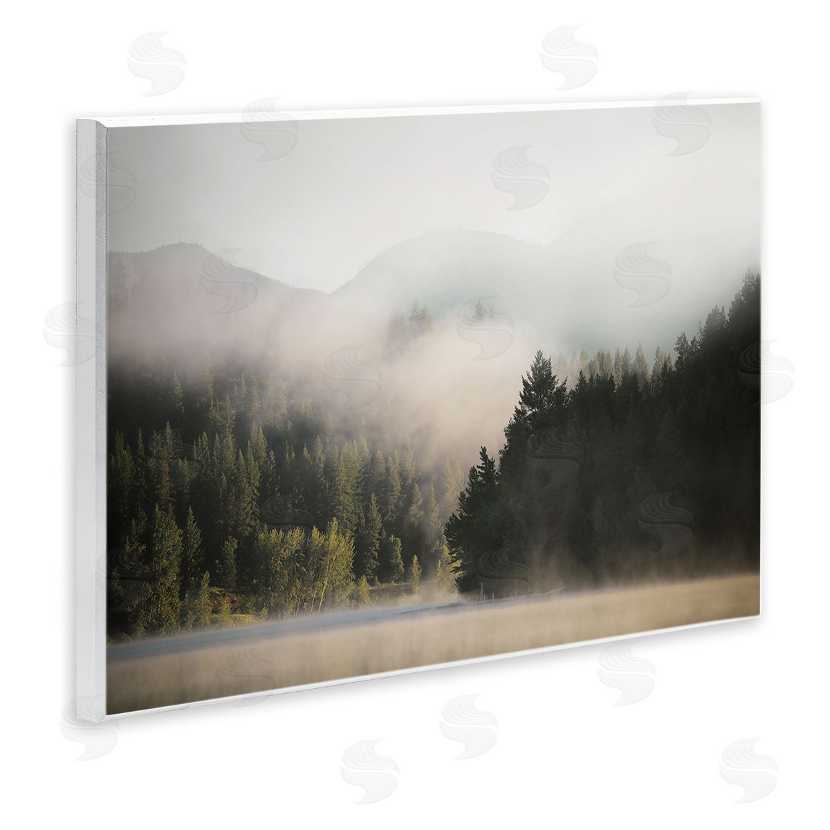 Rolling Fog Woodland View Wood Plaque Wall Art, Home Decor by Carol Robinson