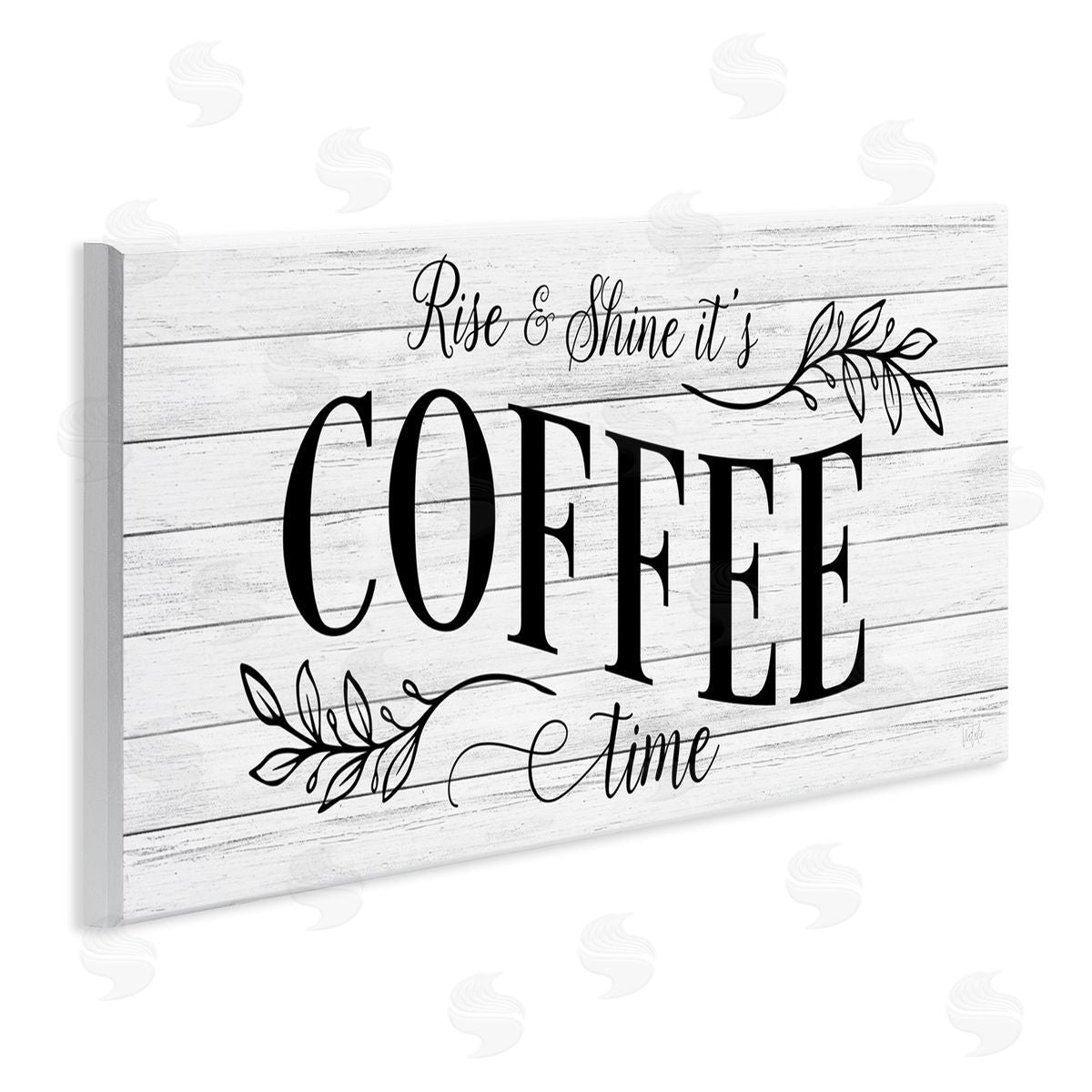 Rise & Shine Coffee Time Wood Plaque Wall Art, Home Decor by Natalie Carpentieri