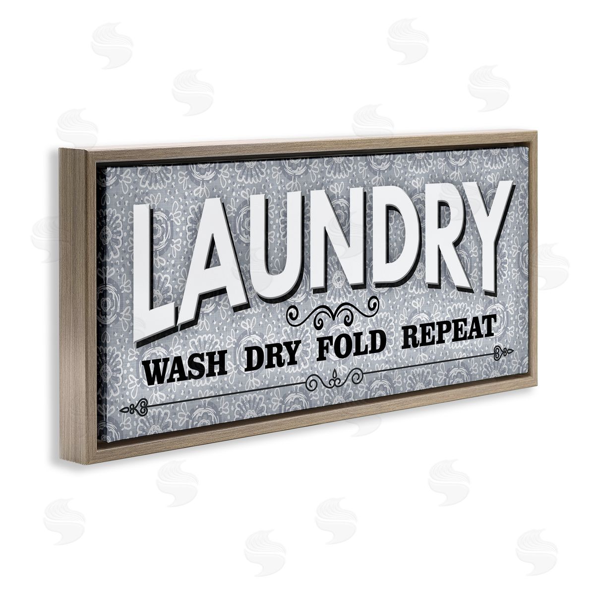 Antique Laundry Rules Brown Floating Frame Canvas Wall Art, Home Decor by Conrad Knutsen