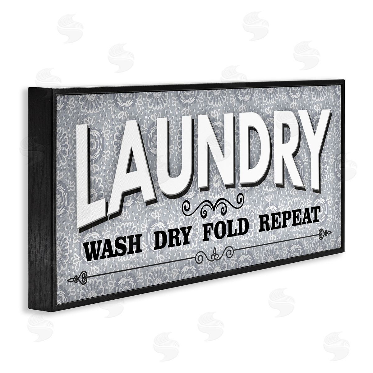Antique Laundry Rules Black Frame Print Wall Art, Home Decor by Conrad Knutsen