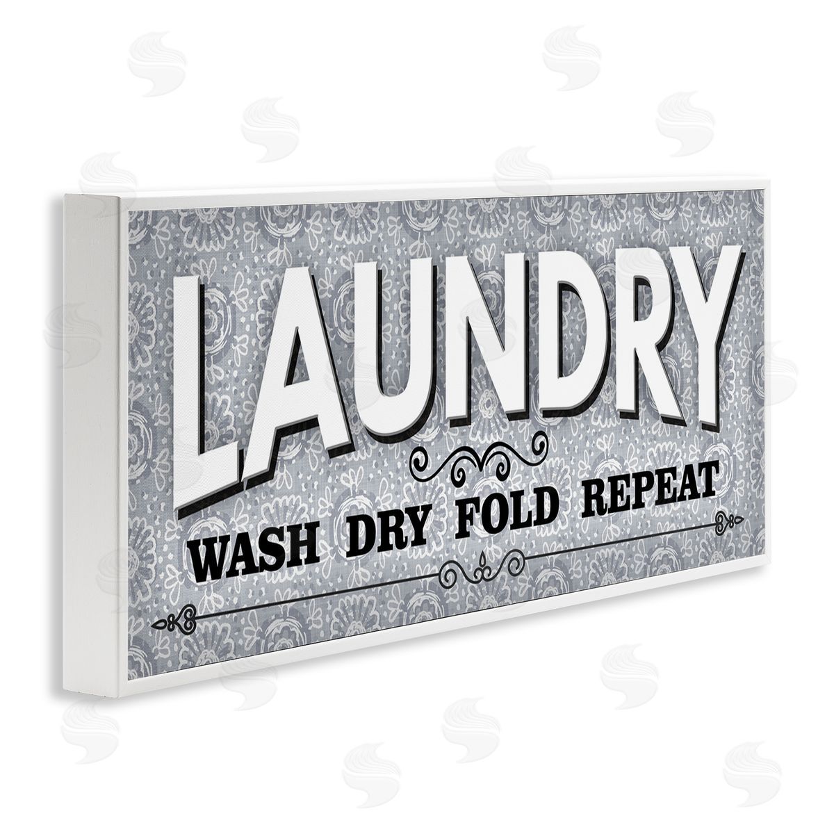 Antique Laundry Rules White Frame Print Wall Art, Home Decor by Conrad Knutsen