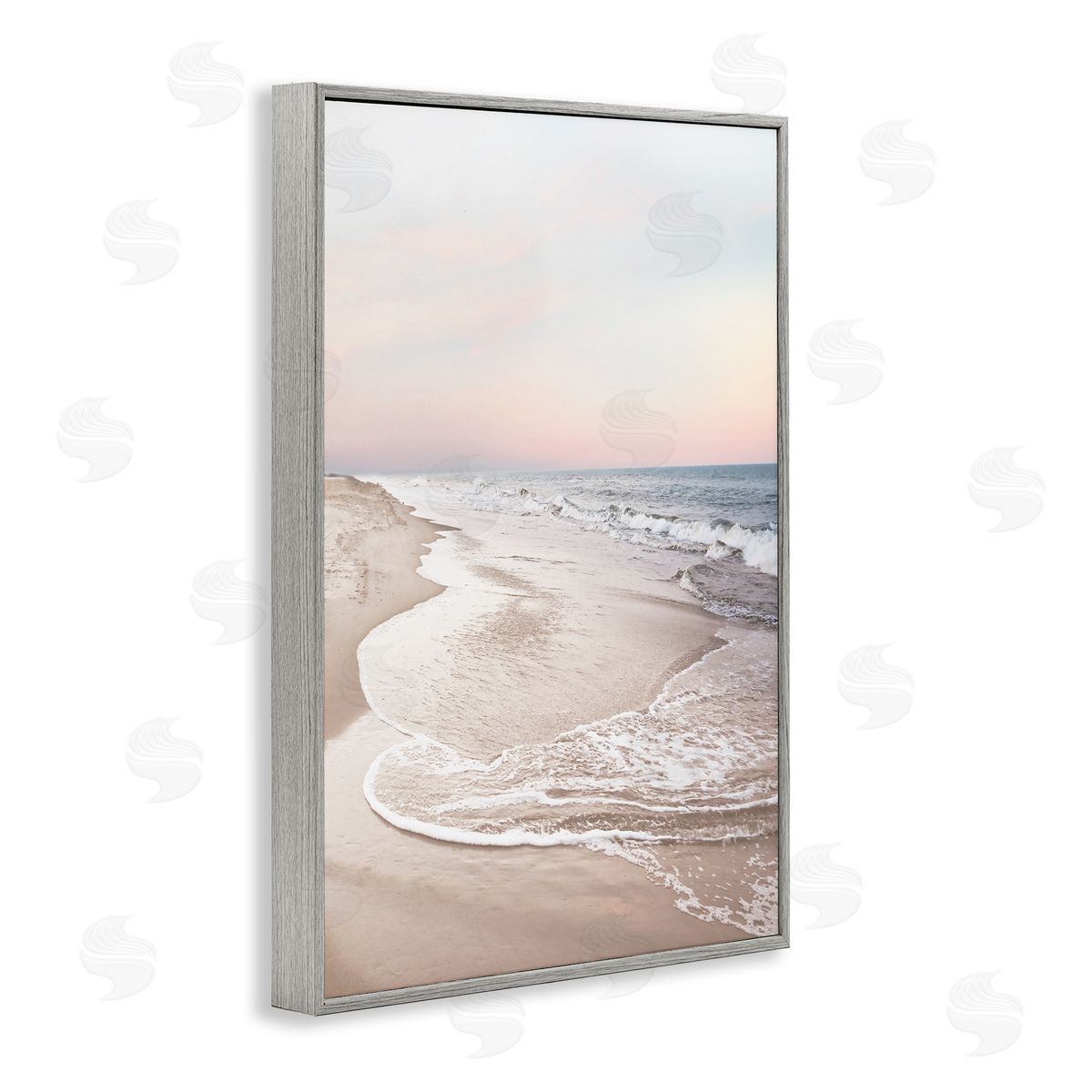 Beautiful Beach Oasis Grey Frame Print Wall Art, Home Decor by Natalie Carpentieri