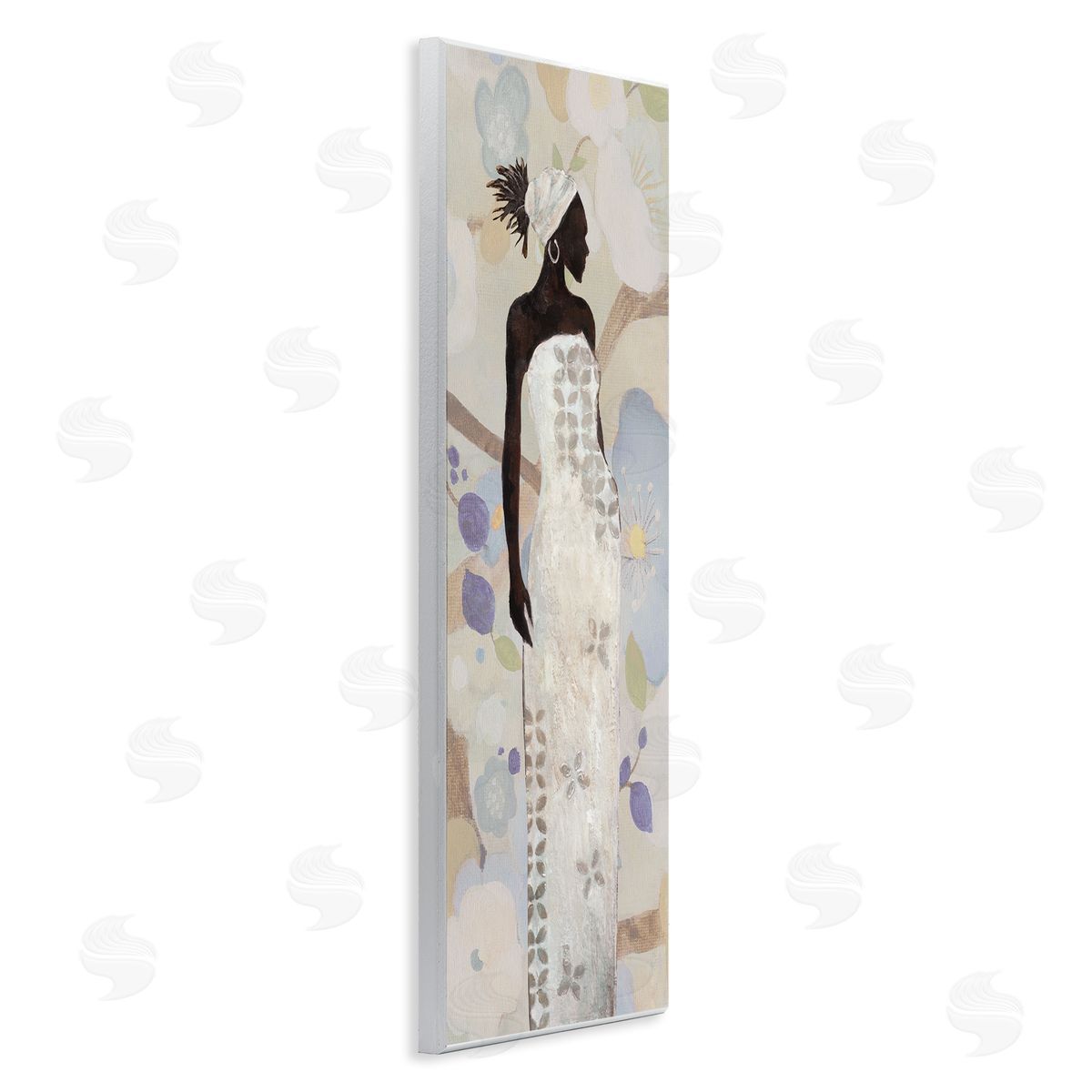 Stylish Woman Neutral Tones Wood Plaque Wall Art, Home Decor by Janet Tava