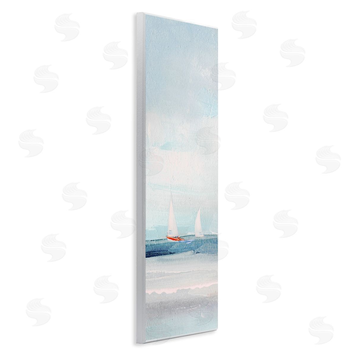 Sailboat Pair Floating Wood Plaque Wall Art, Home Decor by Sally Swatland