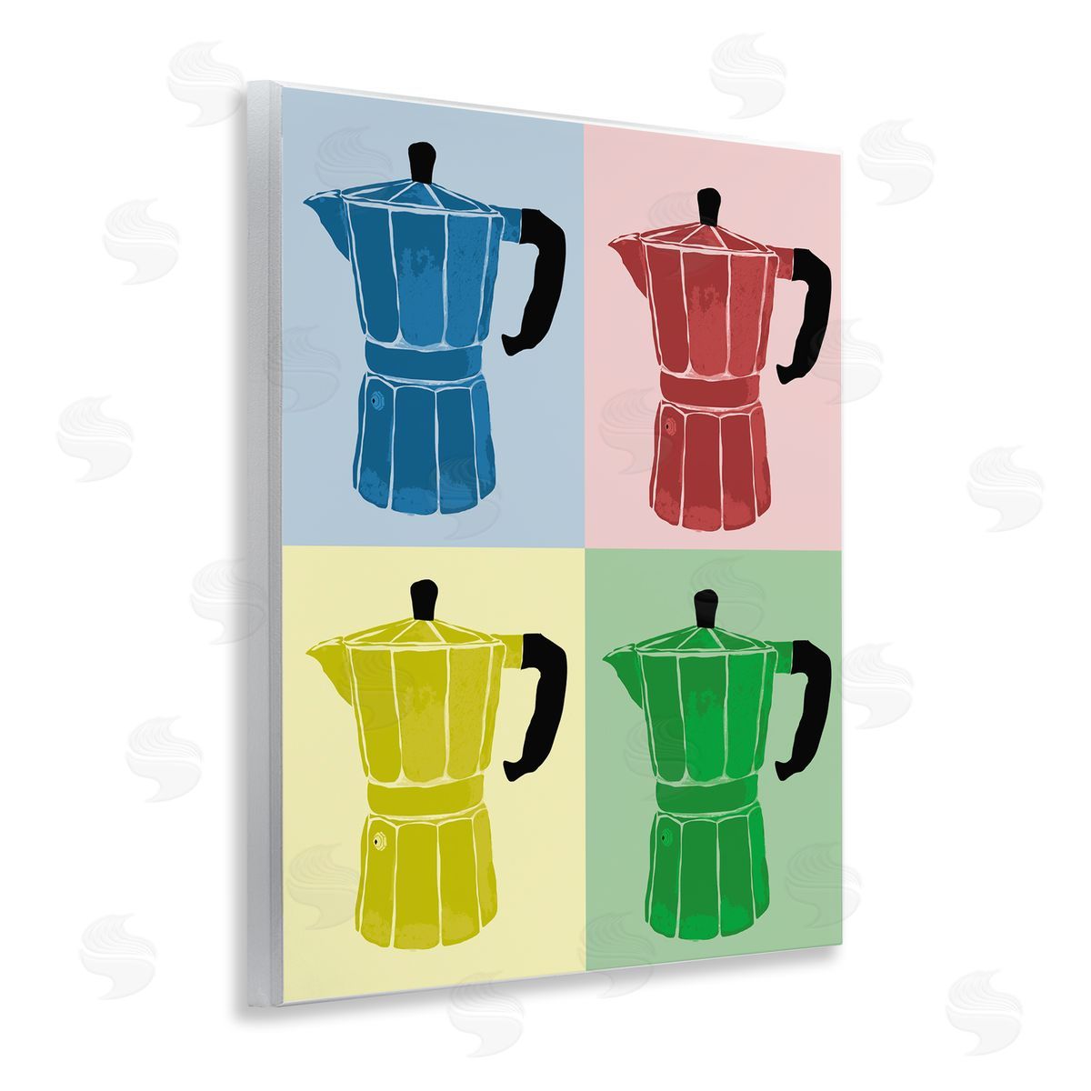 Coffee Espresso Pop Style Wood Plaque Wall Art, Home Decor by Daniela Santiago