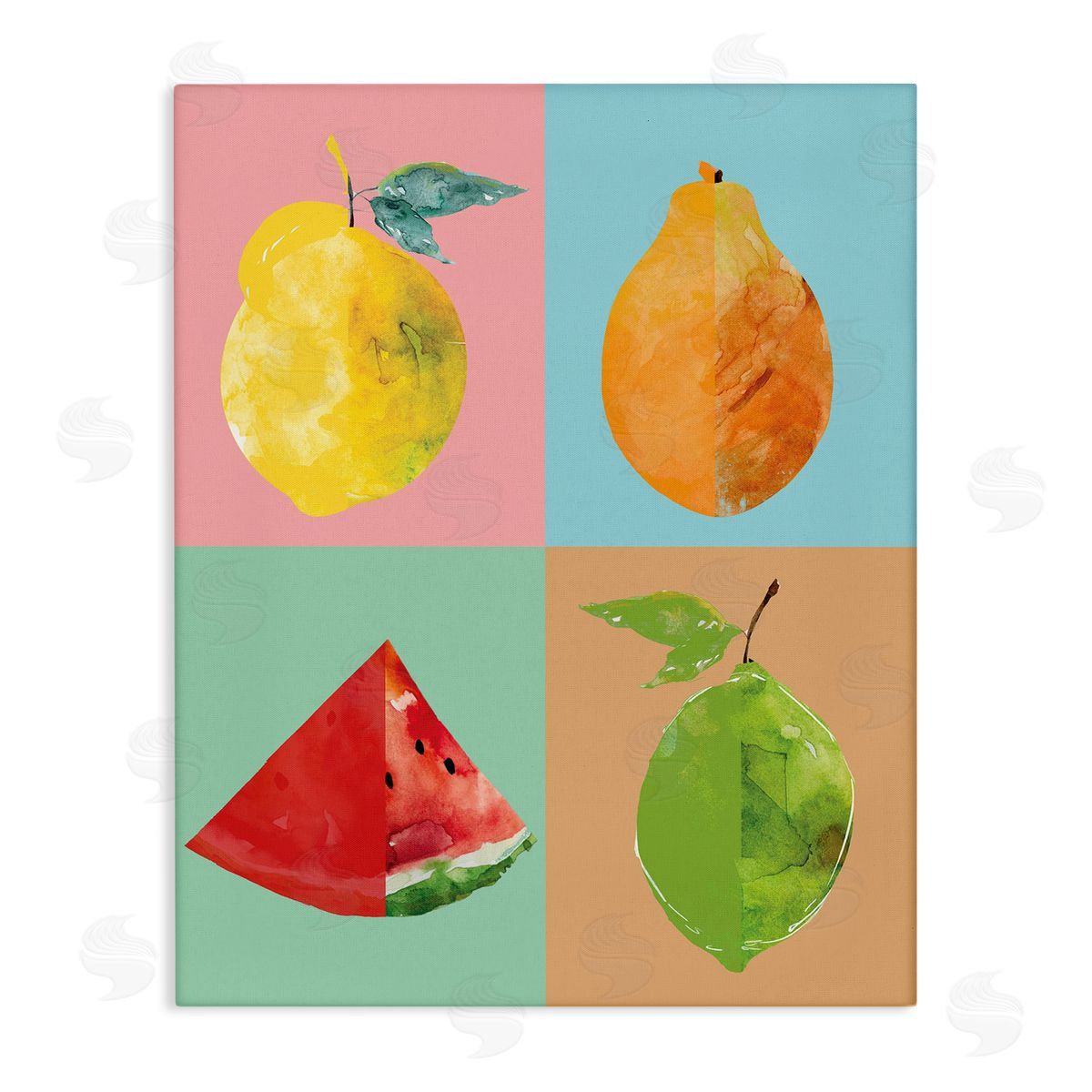 Modern Pop Fruits Abstract Canvas Wall Art, Home Decor by Carol Robinson