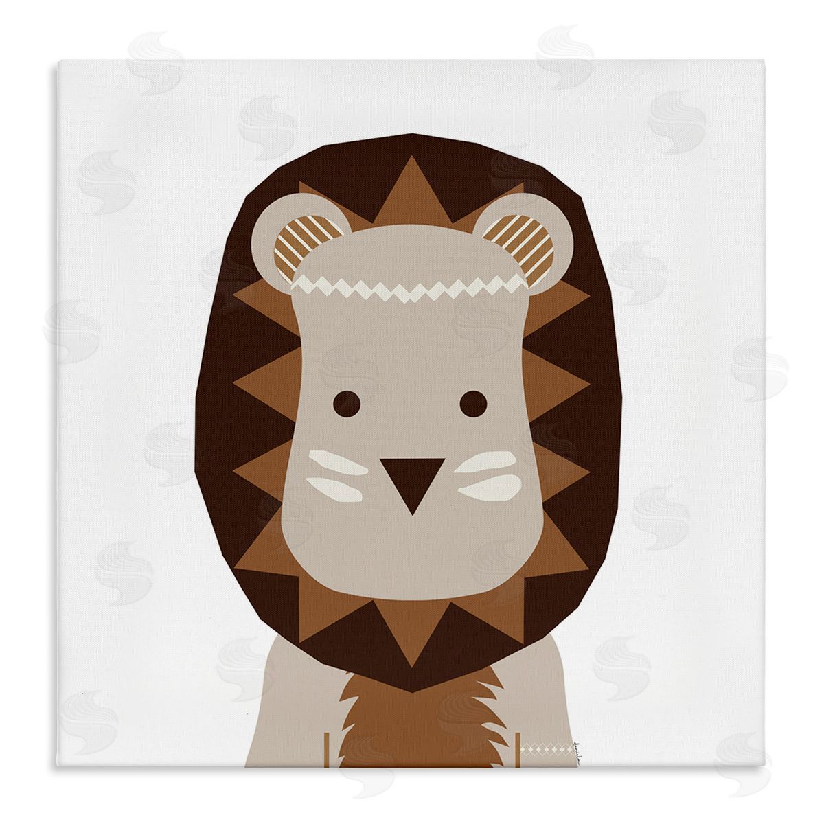 Neutral Tone Lion Canvas Wall Art, Home Decor by Daniela Santiago
