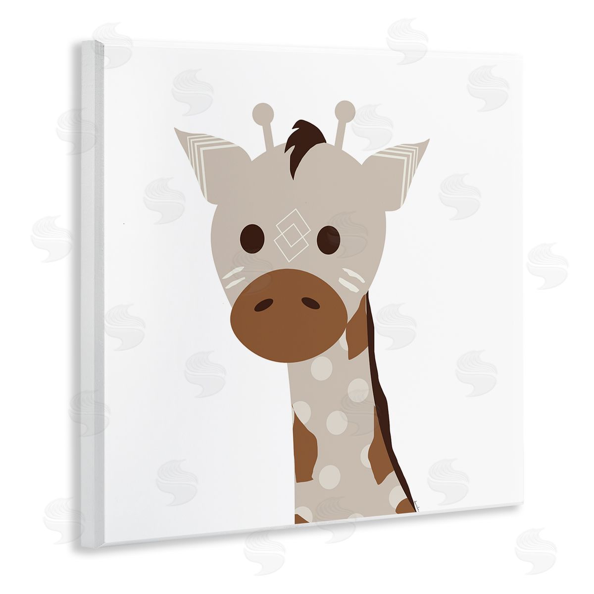 Neutral Tone Giraffe Wood Plaque Wall Art, Home Decor by Daniela Santiago