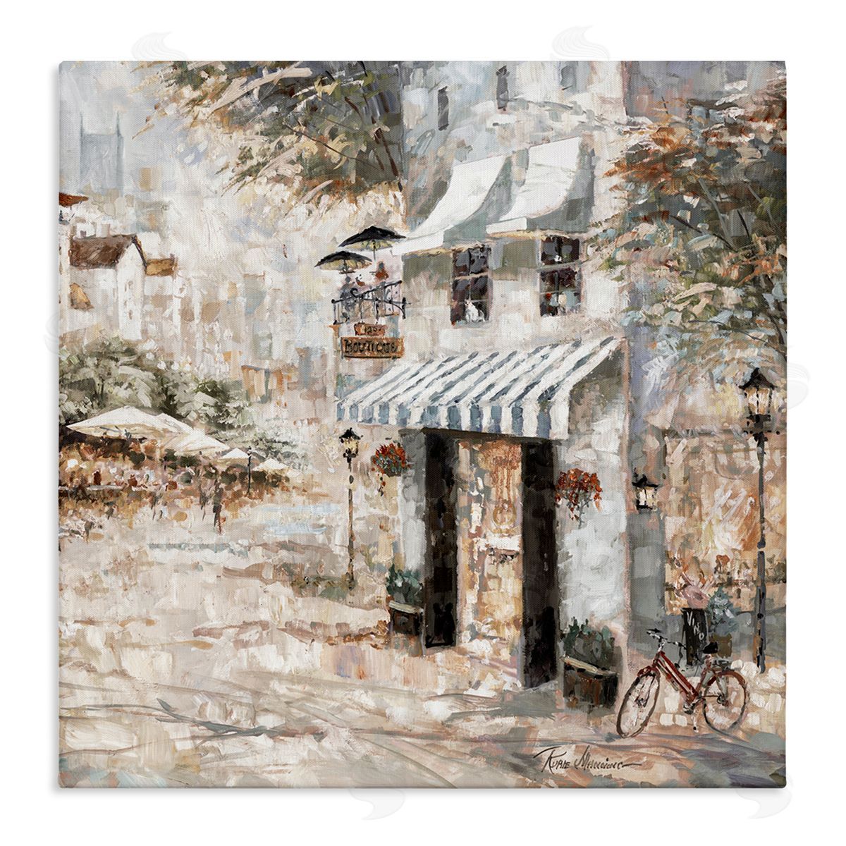 City Bistro Shopfront Canvas Wall Art, Home Decor by Ruane Manning