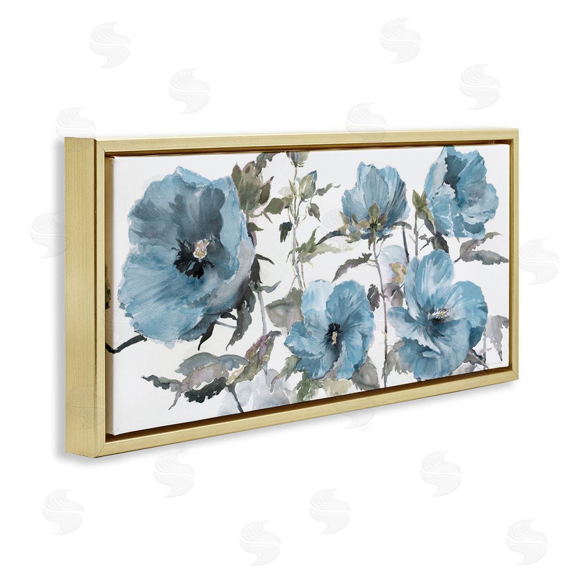 Theresa Heidel | Blue Poppies on White