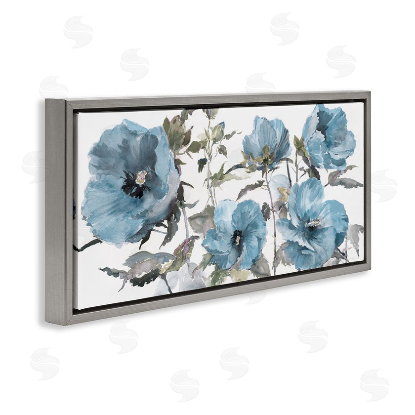 Theresa Heidel | Blue Poppies on White