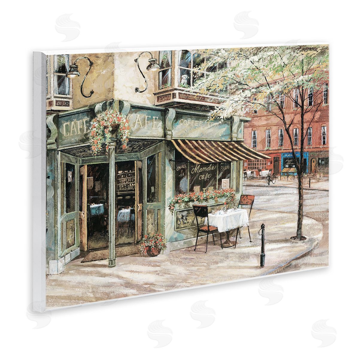 City Corner Café Wood Plaque Wall Art, Home Decor by Ruane Manning