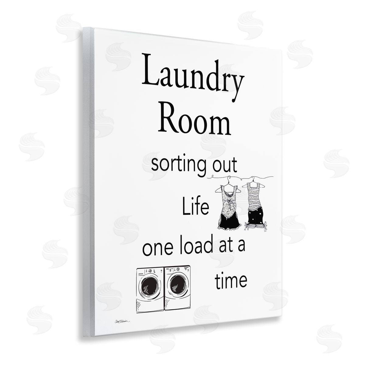 Funny Minimal Laundry Phrase Wood Plaque Wall Art, Home Decor by Carol Robinson