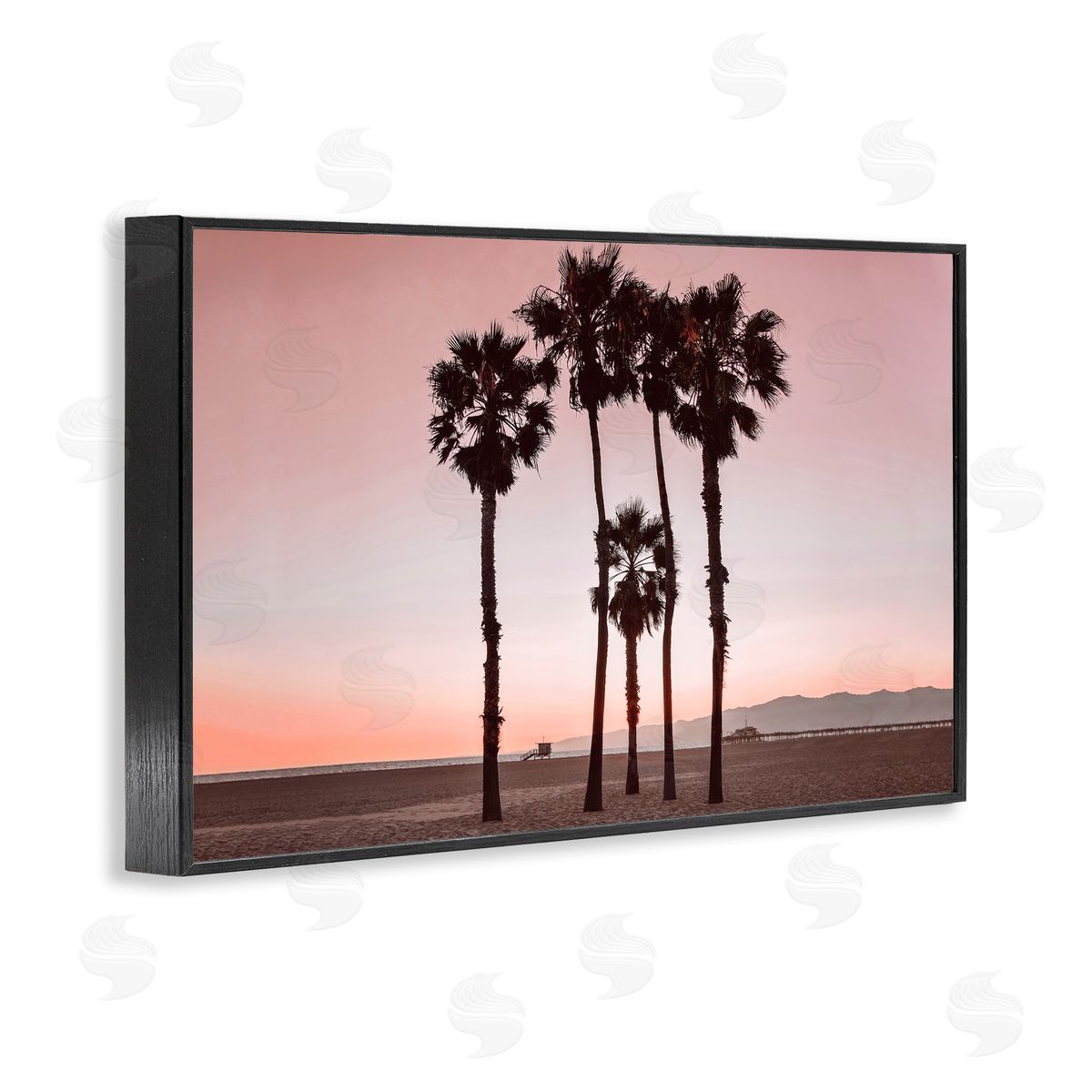 Cluster of Palm Trees Black Frame Print Wall Art, Home Decor by Natalie Carpentieri