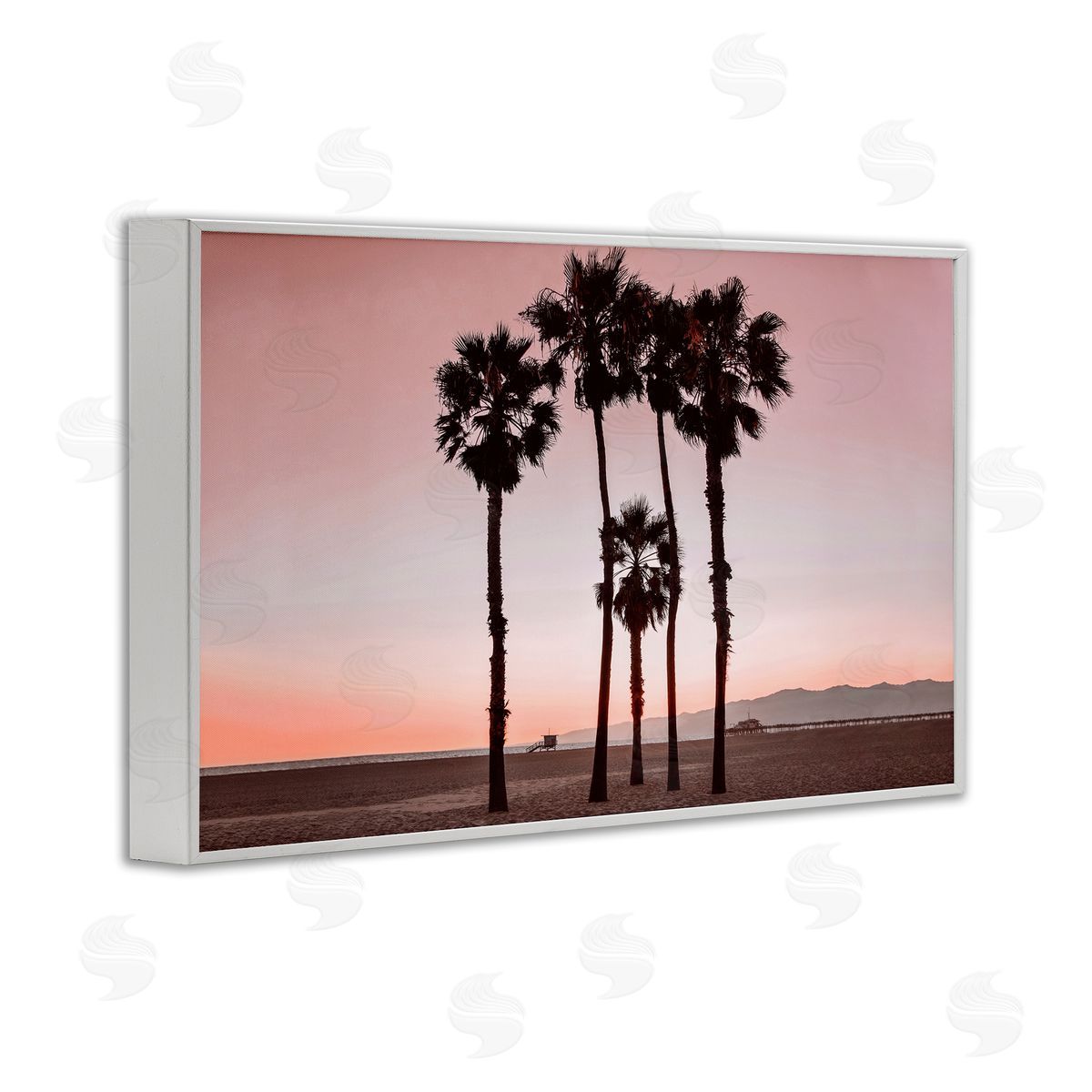 Cluster of Palm Trees White Frame Print Wall Art, Home Decor by Natalie Carpentieri
