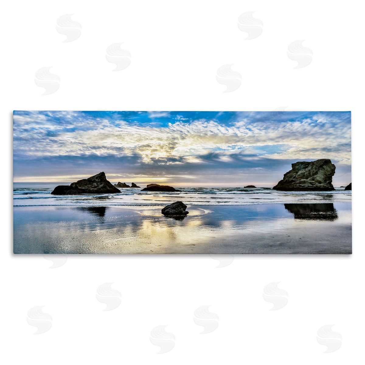 Rocks Protruding on Beach Canvas Wall Art, Home Decor by Danita Delimont