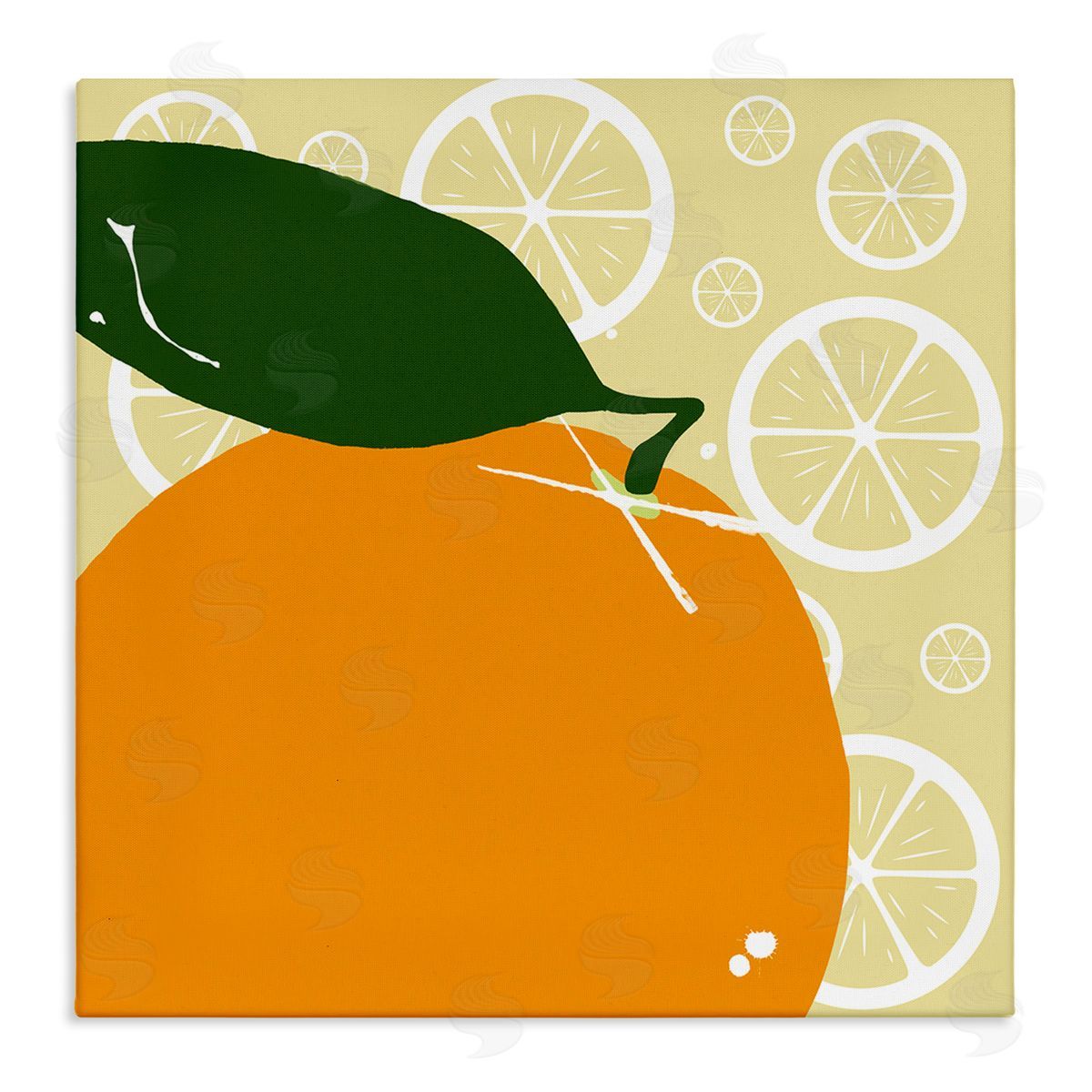 Bright Orange Fruit Canvas Wall Art, Home Decor by Daniela Santiago