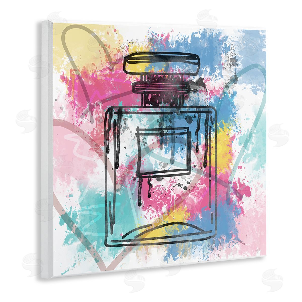 Modern Splash Perfume Wood Plaque Wall Art, Home Decor by Natalie Carpentieri