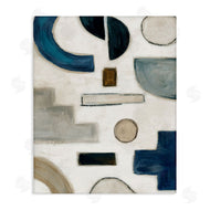 Emma Peal | Neutral Shapes Blue & Beige