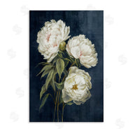 Alex Black | White Blossoms on Blue