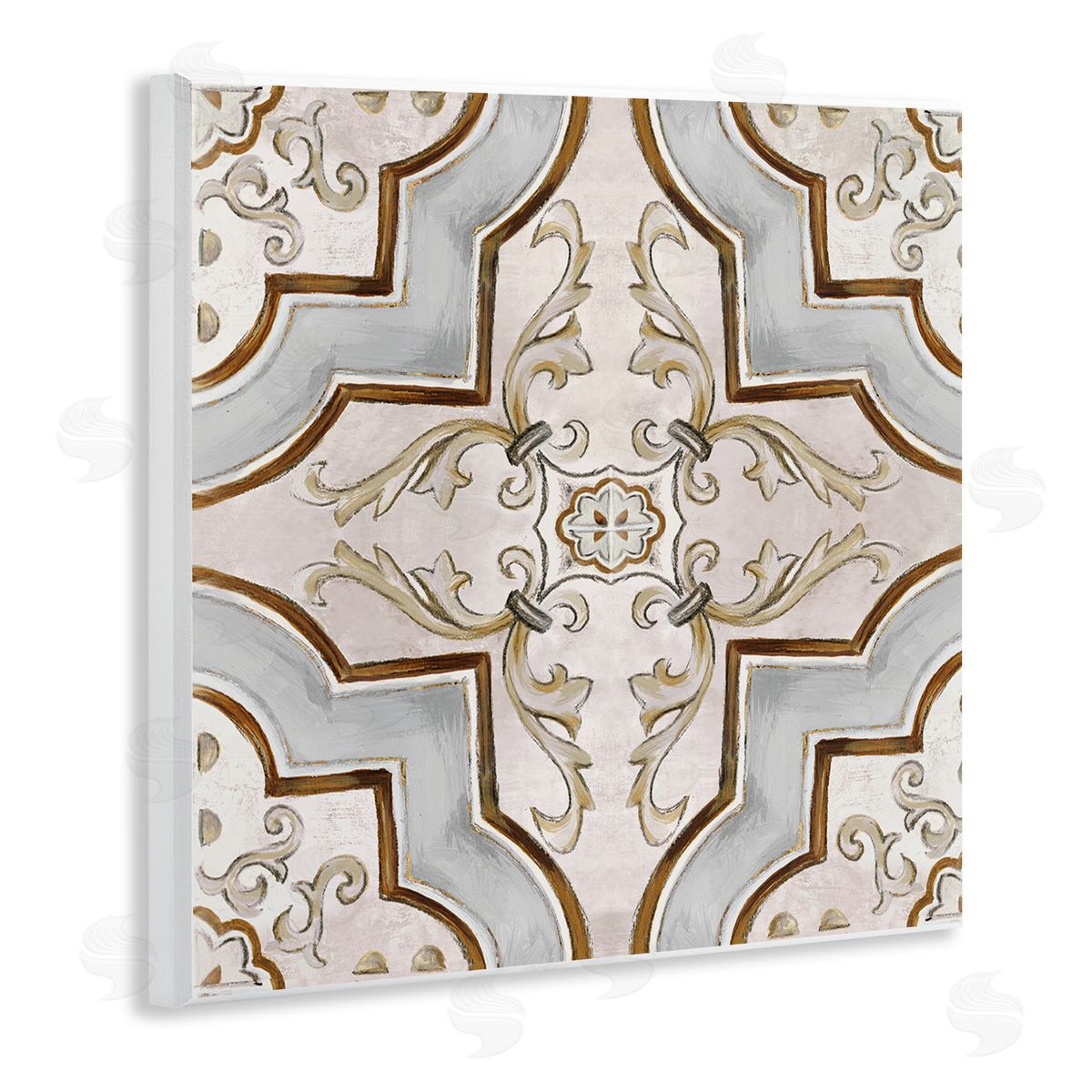 Classic Symmetrical Tile Wood Plaque Wall Art, Home Decor by Eli Jones