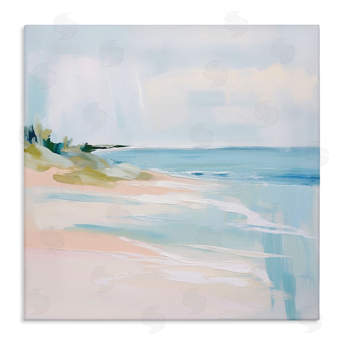 Abstract Beach Edge Canvas Wall Art, Home Decor by Irena Orlov