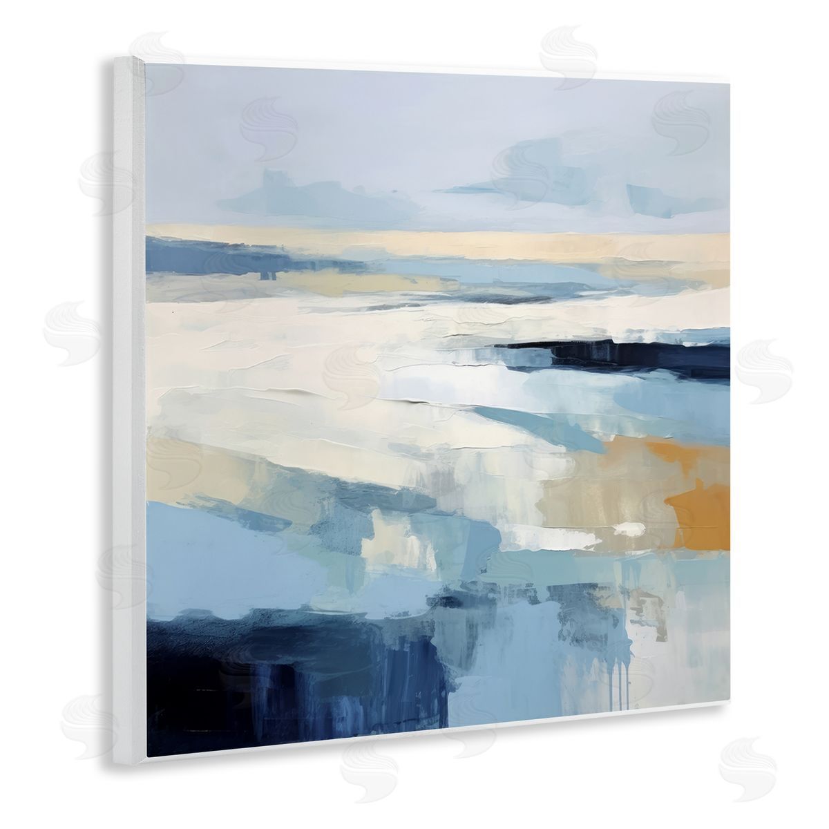 Energetic Flowing Terrain Wood Plaque Wall Art, Home Decor by Irena Orlov