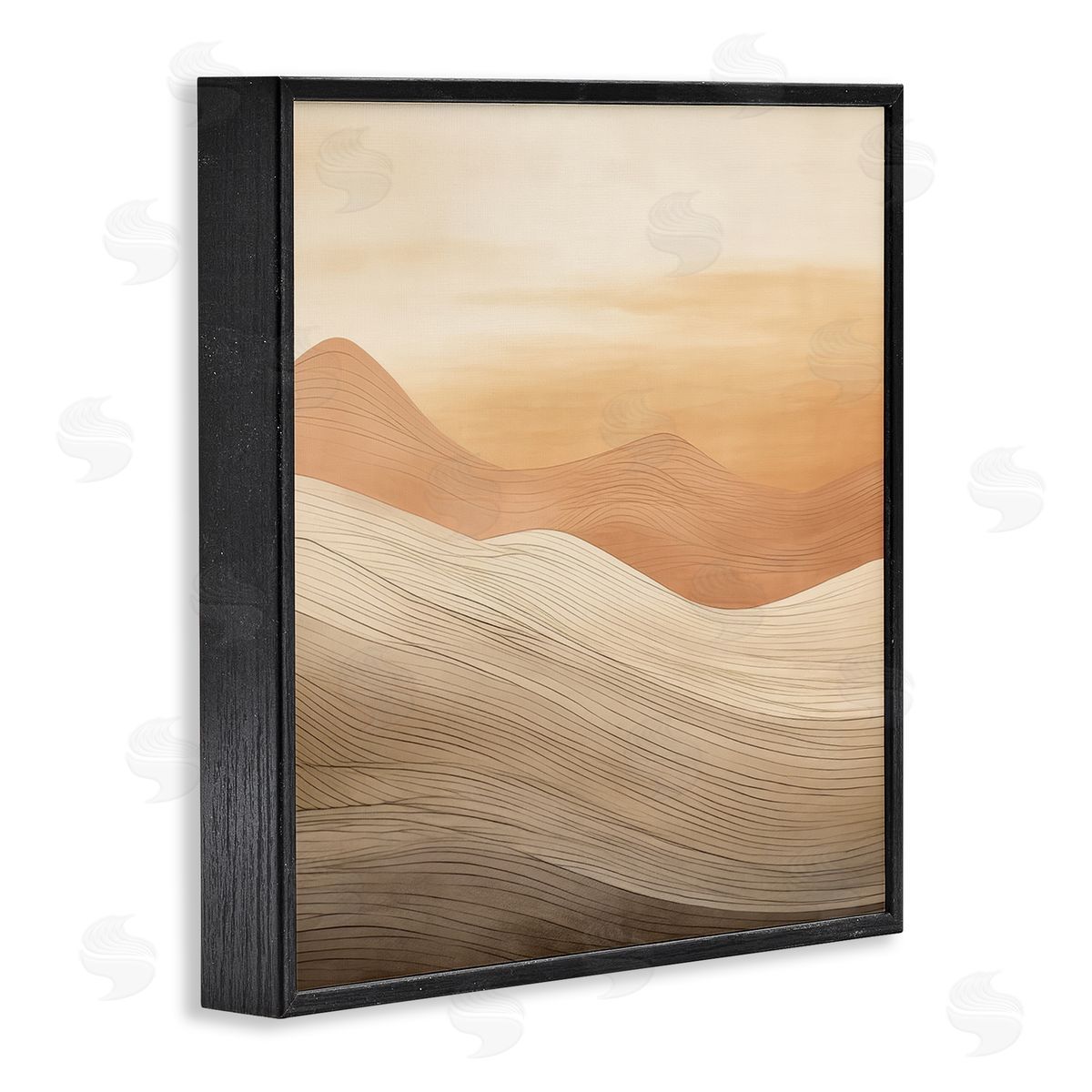 Ombre Desert Dunes Black Frame Print Wall Art, Home Decor by Irena Orlov