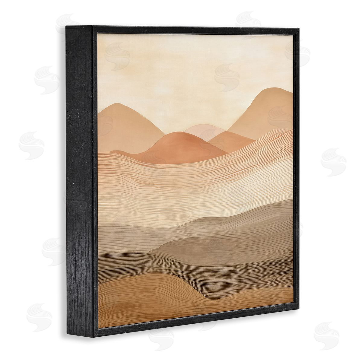 Layered Sand Dunes Black Frame Print Wall Art, Home Decor by Irena Orlov