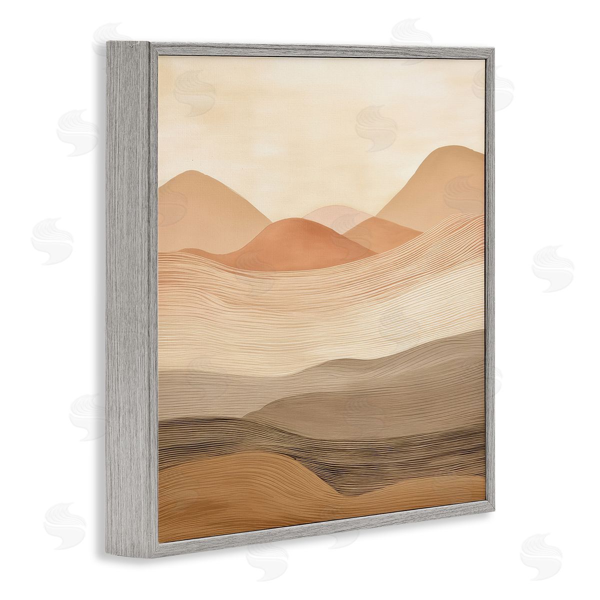 Layered Sand Dunes Grey Frame Print Wall Art, Home Decor by Irena Orlov