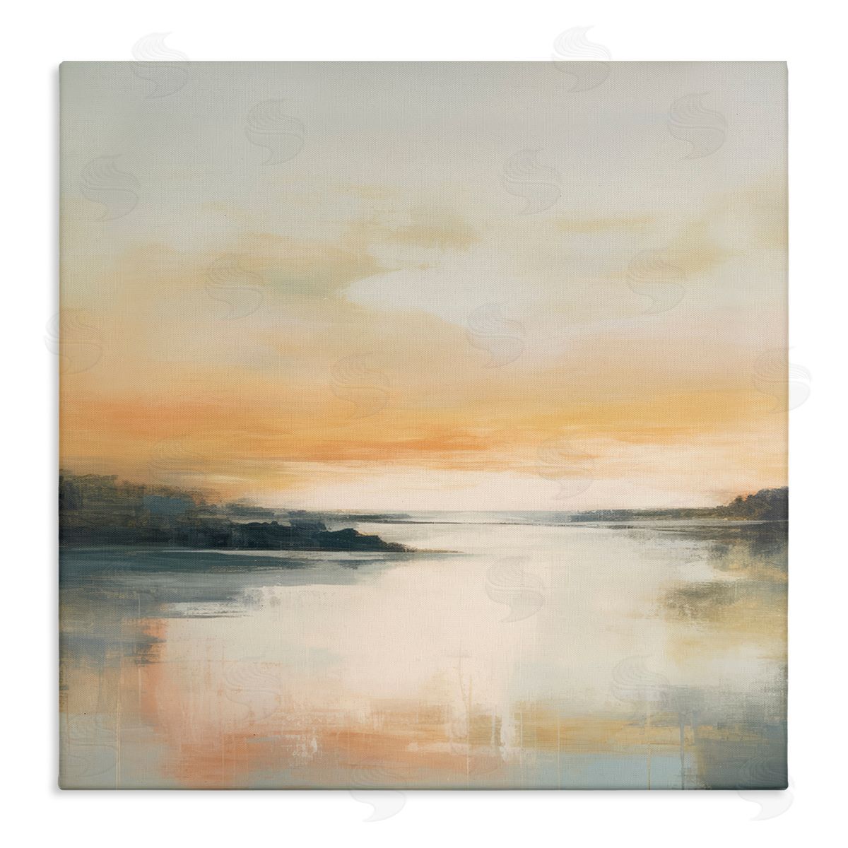 Clear Sunset on Lake Canvas Wall Art, Home Decor by Irena Orlov