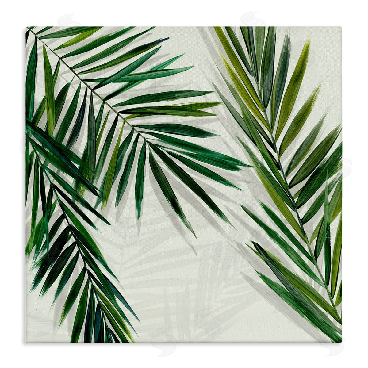 Restful Palms with Shadows Canvas Wall Art, Home Decor by Hannah Dawson