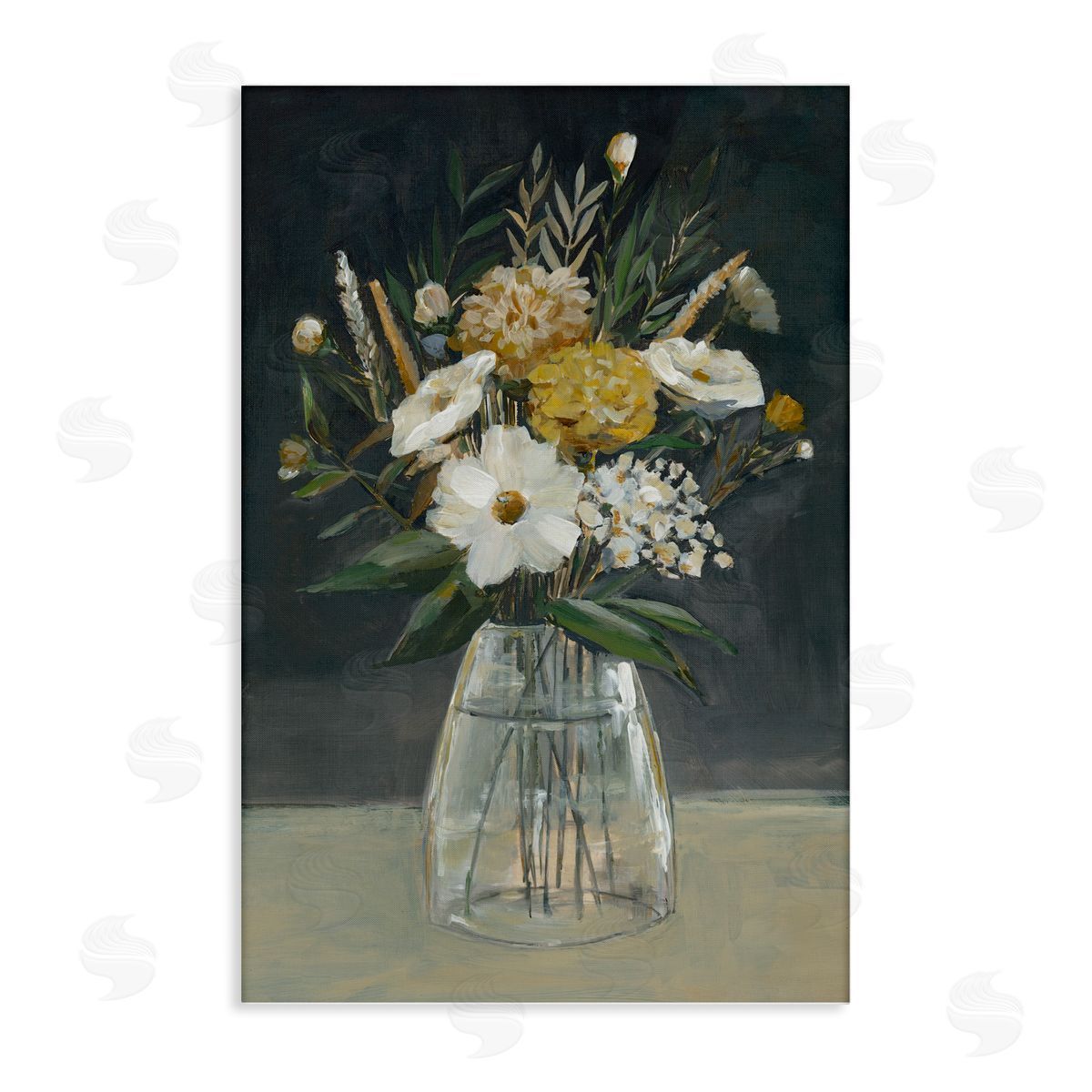 Earthy Blooms Still Life Canvas Wall Art, Home Decor by Hannah Dawson