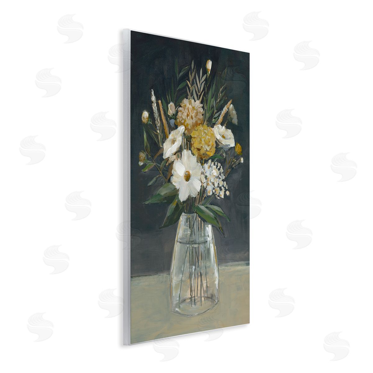 Earthy Blooms Still Life Wood Plaque Wall Art, Home Decor by Hannah Dawson
