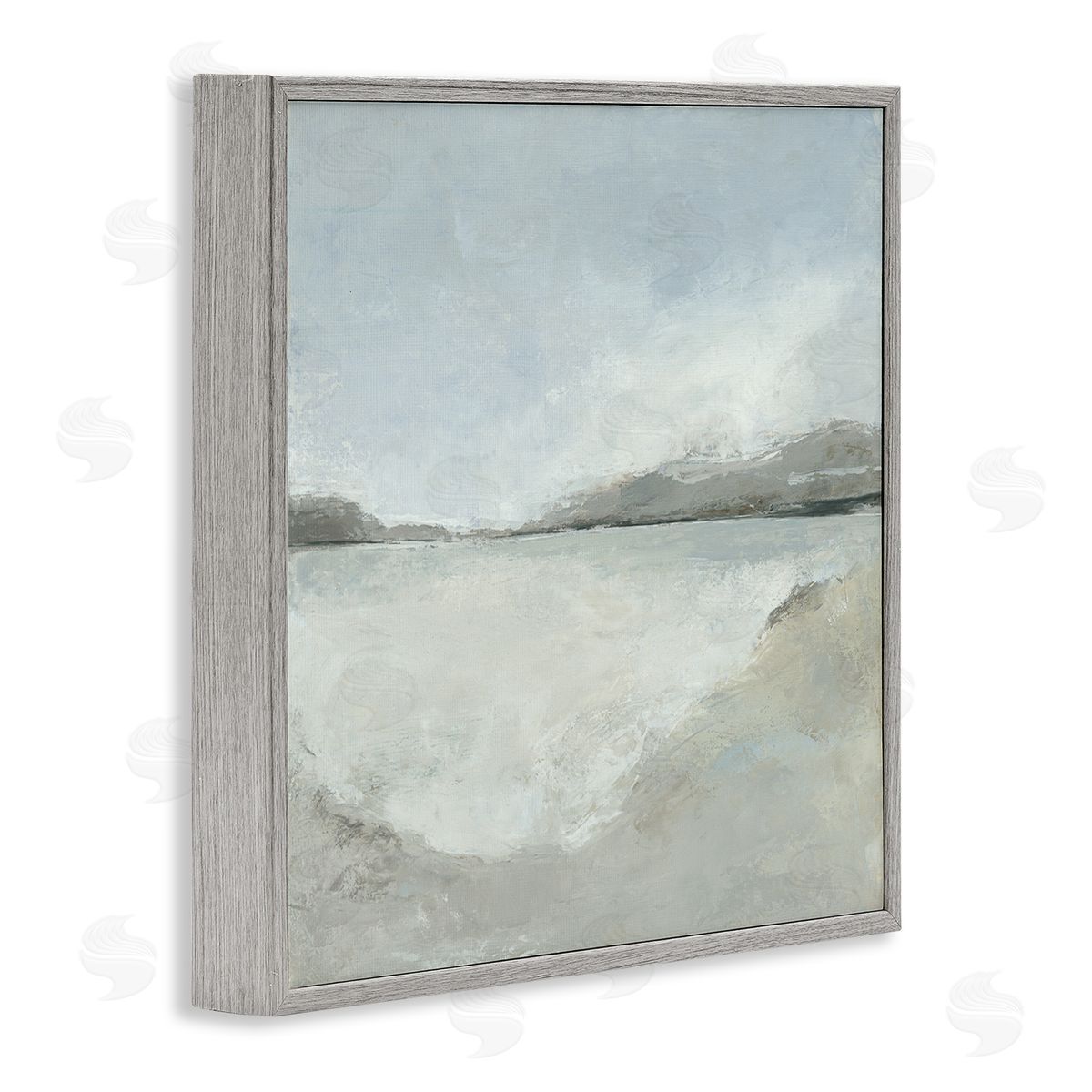 Abstract Distressed Beach Grey Frame Print Wall Art, Home Decor by Hannah Dawson