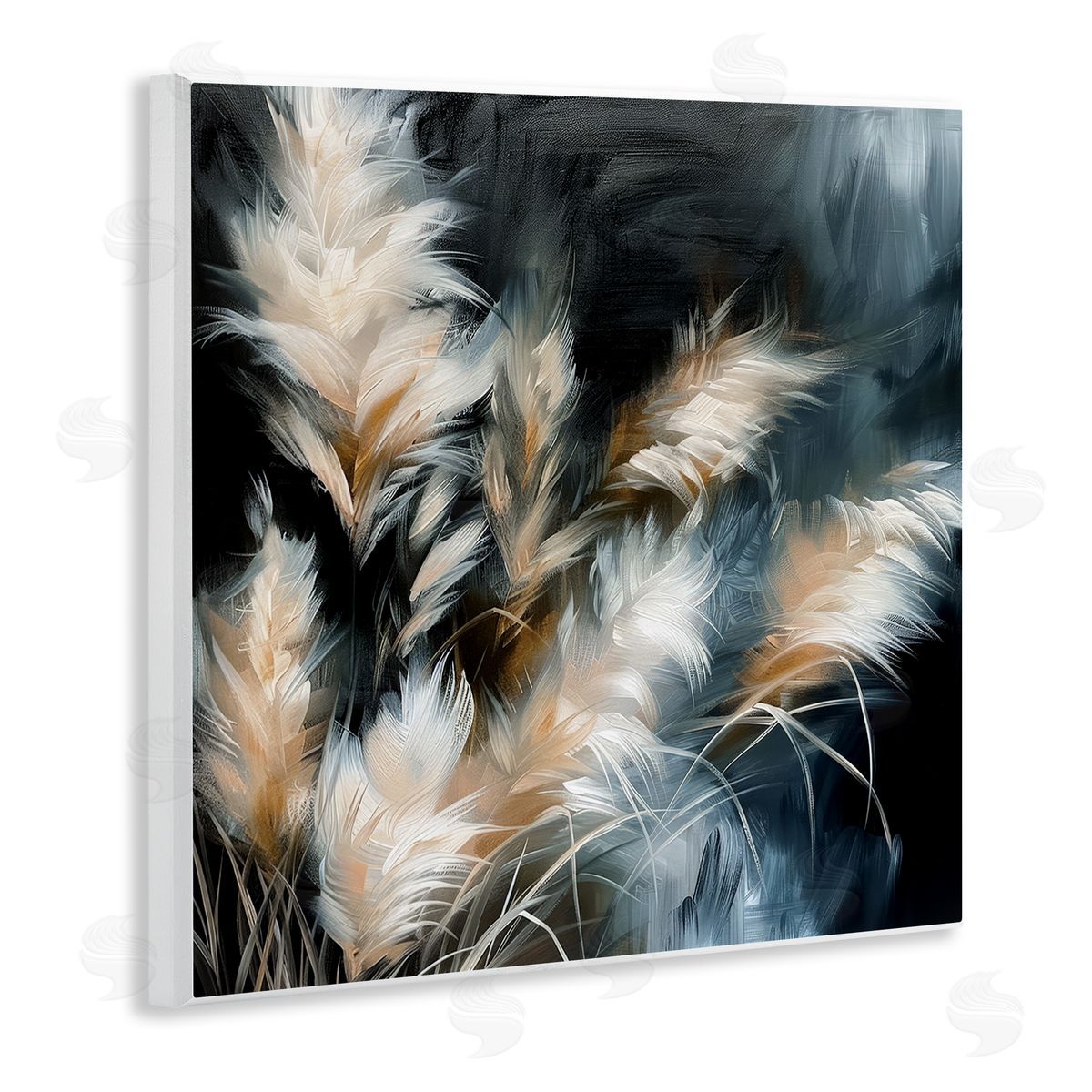 Feathery Windblown Wheat Wood Plaque Wall Art, Home Decor by Raymond Powers