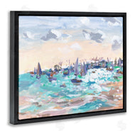 Melissa Wang  | Sailboats in Rushing Waves