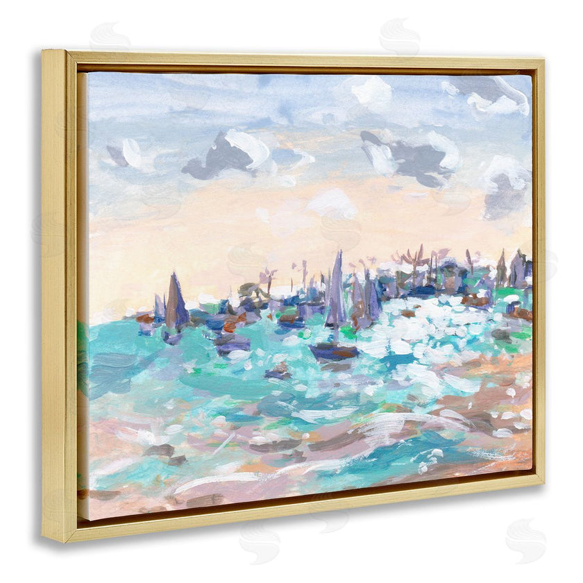 Melissa Wang  | Sailboats in Rushing Waves