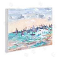 Melissa Wang  | Sailboats in Rushing Waves