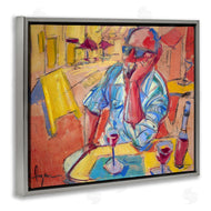 June Erica Vess  | Man with Wine Portrait