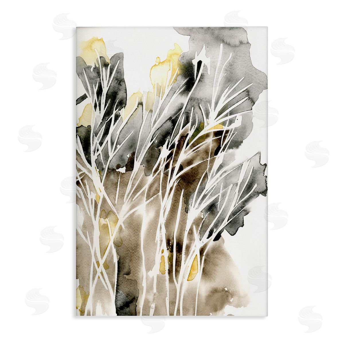White Strands Watercolor Canvas Wall Art, Home Decor by Regina Moore