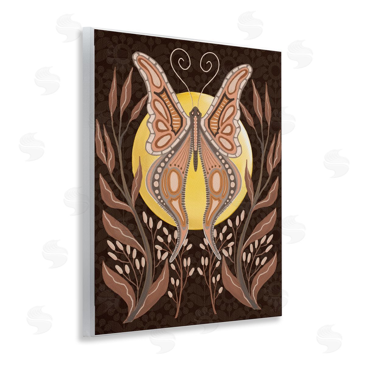 Moth & Moon Botanicals Wood Plaque Wall Art, Home Decor by Regina Moore