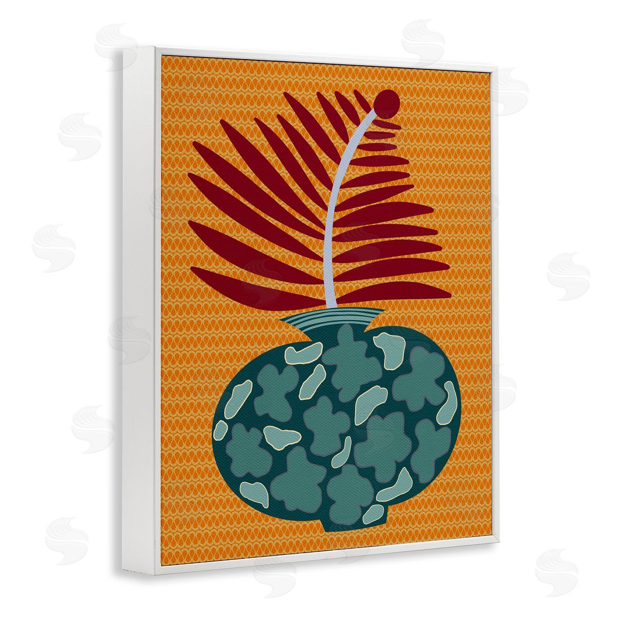 Modern Vase on Yellow White Frame Print Wall Art, Home Decor by Regina Moore