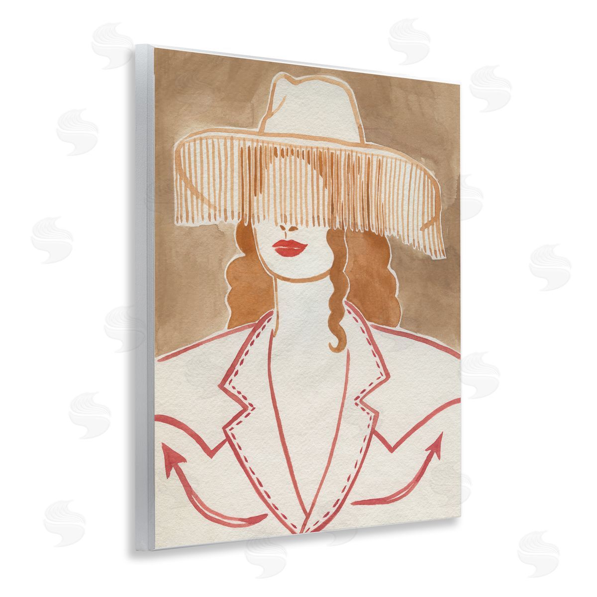 Western Cowgirl Fashion Wood Plaque Wall Art, Home Decor by Grace Popp