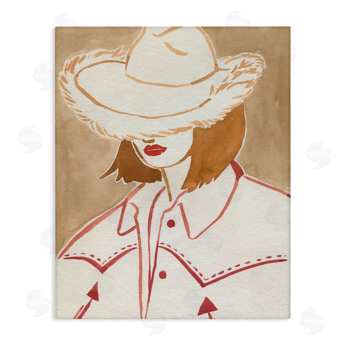 Western Fashion Woman Canvas Wall Art, Home Decor by Grace Popp