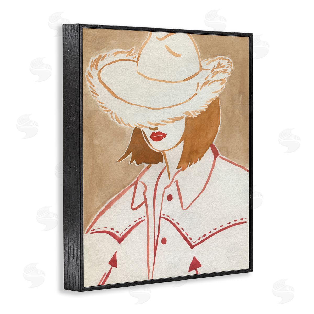 Western Fashion Woman Black Frame Print Wall Art, Home Decor by Grace Popp