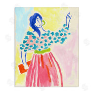 June Erica Vess  | Woman in Bold Dress