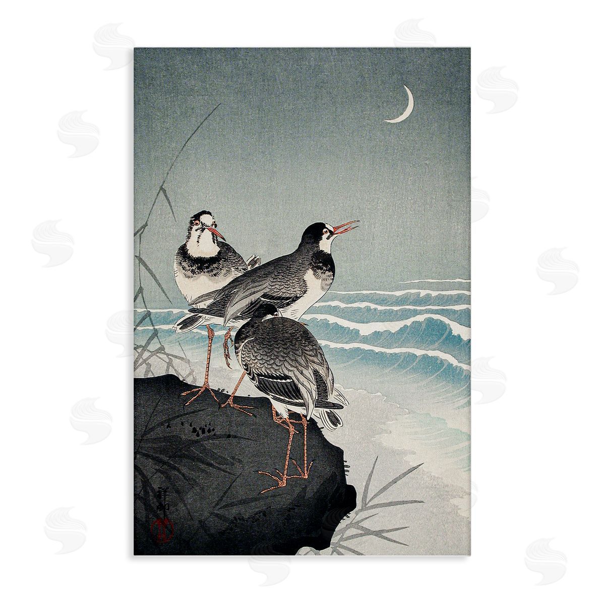 Classic Japanese Birds Canvas Wall Art, Home Decor by Ohara Koson